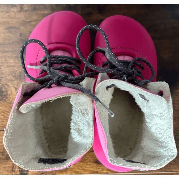 Crocs Kids Size 1 Youth Blitzen Convertible Clog And Bootie Faux Fur Lined Pink - Picture 11 of 11